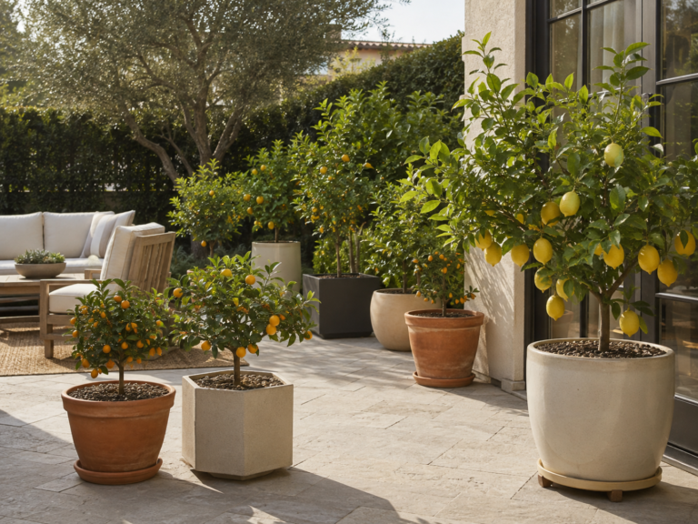 Backyard Citrus Planter Ideas