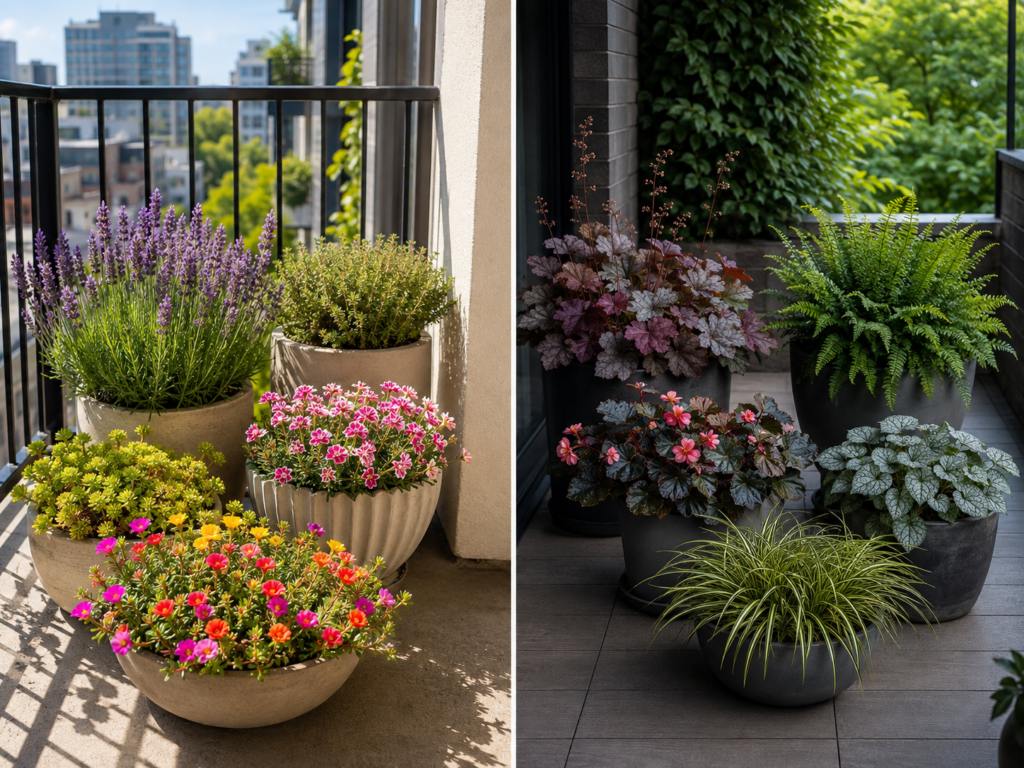 Sun and shade plants.