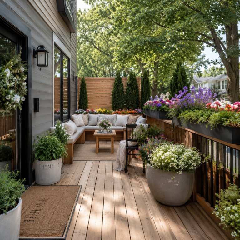 Backyard Deck Planter Ideas